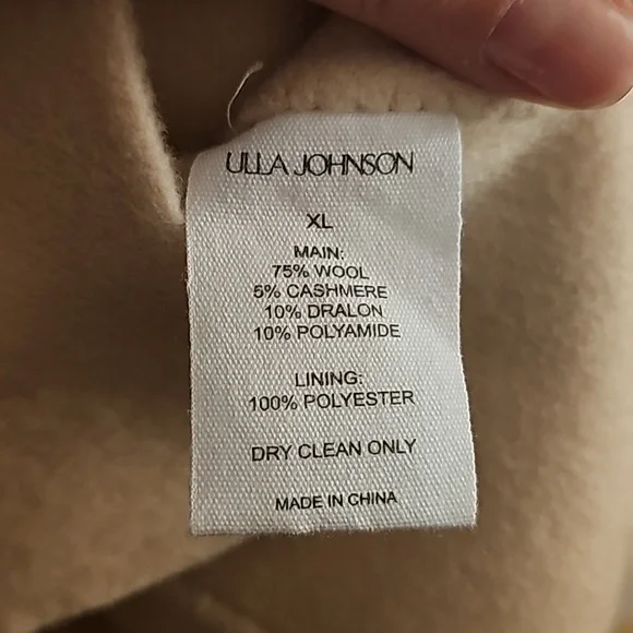 NWOT Ulla Johnson Coralie Wool Cropped jacket in bone color